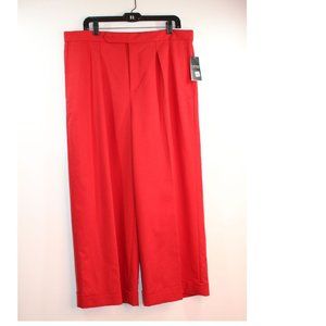 Lauren Ralph Lauren Black Label Red Pleated Dress Pants with Cuff Size 16 NWT